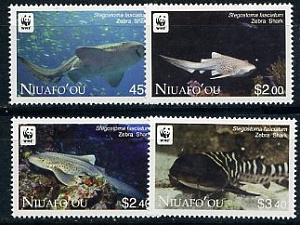 Ниуафоу, 2012, Акулы, WWF, 4 марки